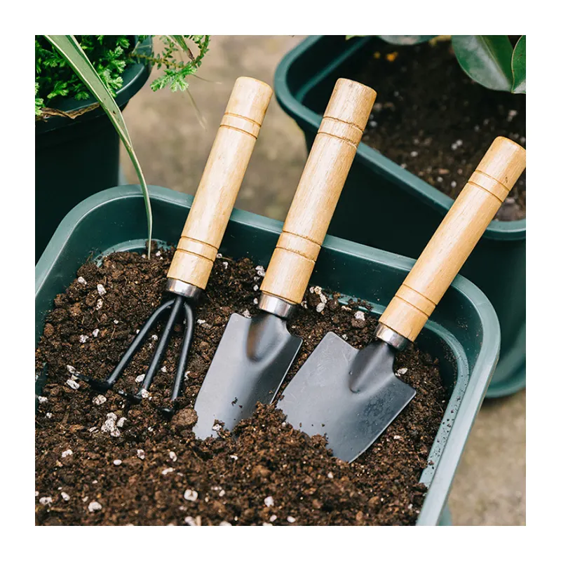 Mano de jardinería pala profesional pala rastrillo 3 en 1 Uso doméstico Mini Juego de Herramientas de jardín para niños