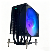 4 Heatpipes ARGB CPU Cooler 120mm Fluid Bearing PWM Fan Copper Heatpipe Air Cooler for Desktop PC Synchronized Lighting