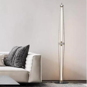 Lampe sur pied minimaliste en acier inoxydable, lumière LED, design moderne, éclairage pour salon, chambre à coucher, studio - Product Image 3