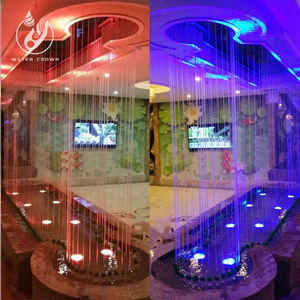 Fuente de cortina de alambre de piscina de colores decorativa de pared de partición de <span class=keywords><strong>cascada</strong></span> Artificial de Interior de alta calidad para uso en exteriores - Product Image 5