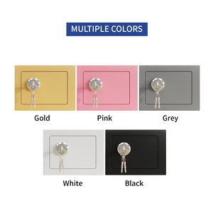 Mini Caja Fuerte Metálica con Llave, Caja <span class=keywords><strong>de</strong></span> Seguridad Pequeña para Dinero y Banco <span class=keywords><strong>de</strong></span> Ahorros para Niños, para Uso en Interiores/Exteriores, Dimensiones 170x230x170mm - Product Image 5