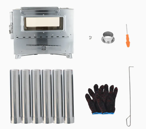 Réchaud <span class=keywords><strong>de</strong></span> camping portable Luling KX210B en acier inoxydable avec combustible <span class=keywords><strong>bois</strong></span> et charbon <span class=keywords><strong>de</strong></span> <span class=keywords><strong>bois</strong></span> pour le camping et la randonnée en plein air - Product Image 5