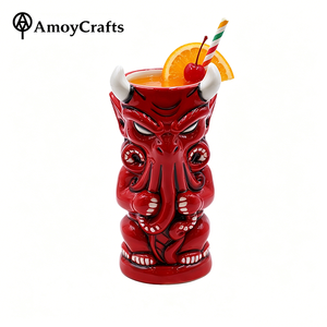 Mug Tiki Personnalisé avec Logo Rouge Cthulhu Demon, Tasse Créative pour Bar, Club et <span class=keywords><strong>Taverne</strong></span> à Bière Pression - Product Image 1