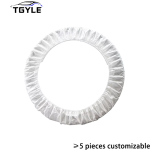 Housse de <span class=keywords><strong>volant</strong></span> de voiture jetable en plastique transparent blanc LDPE bon marché - Product Image 1