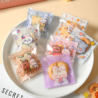 Sacs d'emballage alimentaire autocollants semi-transparents pour biscuits croustillants en forme de flocon de neige et coffrets cadeaux de desserts