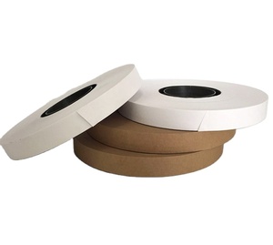 Money Banding <strong>Tape</strong> 20mm White <strong>Brown</strong> Paper Roll for Currency Strapping Machine Cash Strap Paper Packaging Strapping Kraft Paper - Product Image 1