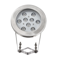 Lampu Kolam Renang LED Stainless Steel Tahan Air IP68 12V 24V Warm White untuk Lanskap, Lampu Sorot Bawah Air untuk Air Mancur