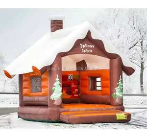 <span class=keywords><strong>Maison</strong></span> gonflable de Noël pour sauter dans la neige Winter World Bouncy Moonwalk - Product Image 1