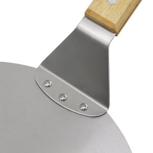 Pelle à pizza carrée en acier inoxydable Syh325 avec manche en bois – Outil de cuisson professionnel pour la vente en gros - Product Image 6