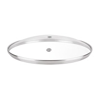 Couvercle en verre trempé de type G SHIXINGDA, de qualité alimentaire et écologique, disponible en tailles de 12 à 45 cm pour casseroles, poêles et plats.