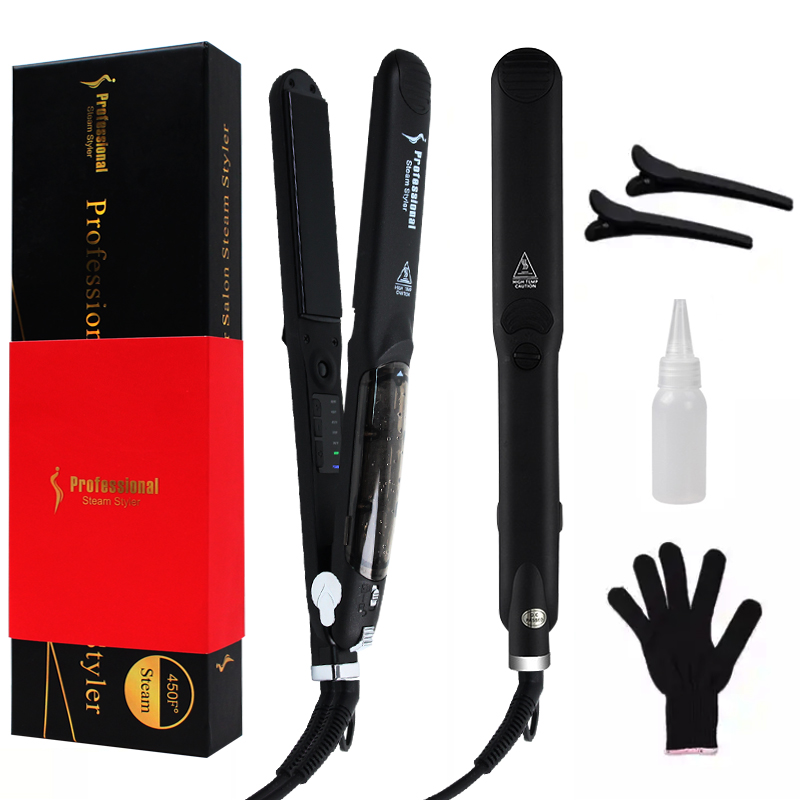 Classic High Quality Steam Hair Straightener Hair Flat Iron Steam Hair Straightener Professional Fast Heating Flat Iron