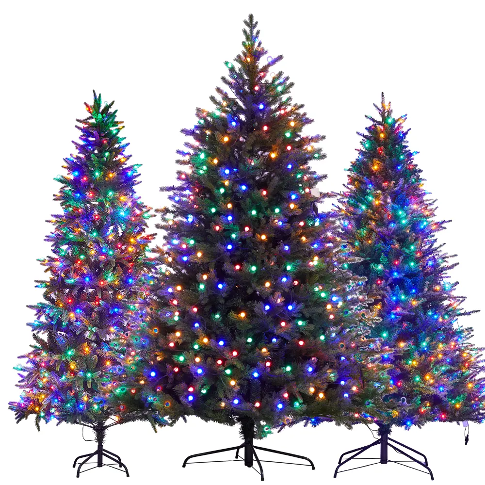 Duoyou современный Премиальный домашний декор ручной работы искусственный Xmas PVC PET светодиодная Рождественская елка для улицы