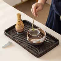 Ensemble de cérémonie du thé japonais Matcha, bol en céramique, fouet en bambou, cuillère, Chawan, boîte marron écologique, outils pour la préparation du thé