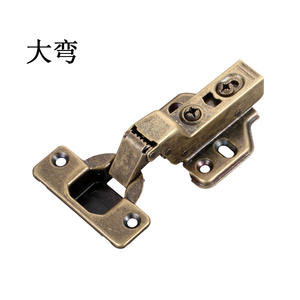 Bisagra de Hierro con Amortiguación Hidráulica de Bronce Antiguo, Silenciosa, Curva Grande, Curva Media, Bisagra de Resorte para Puerta de Armario - Product Image 6