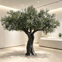 Grand olivier artificiel d'intérieur détachable, style nordique, plante verte bionique, vente transfrontalière, plante artificielle en plastique pour intérieur