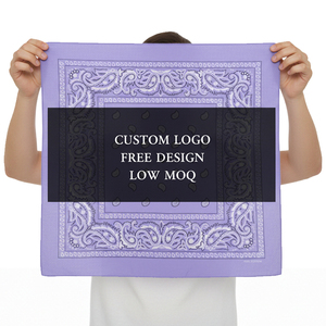 Bandane Personalizzate con Logo a Basso MOQ, Prezzo di Fabbrica, Vendita all'Ingrosso, in Cotone, <span class=keywords><strong>Seta</strong></span>, Poliestere, Sciarpe Stampate, Bandane Etniche Nere - Product Image 1