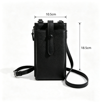 Petit sac à bandoulière pour téléphone portable en cuir PU pour femmes, mini sac à main pour téléphone portable avec sangle réglable, logo personnalisé, portefeuille à bandoulière pour téléphone portable