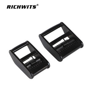 25mm 304 Stainless Steel <b>Black</b> Treated Webbing Buckle Locking Binding <b>Strap</b> Fastener for <b>Bags</b> Head Tightening Device - Product Image 2