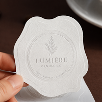 Autocollants d'étanchéité tridimensionnels en papier texturé mat avec logo personnalisé, impression en relief, étiquettes d'emballage