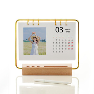 Cung cấp trực tiếp bàn gỗ với máy tính xách tay sáng tạo công ty Bảng lịch và sử dụng đồng hồ bao gồm hộp quà tặng - Product Image 3