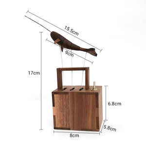 Stile Musicale 'Canto degli Uccelli'--Regali di Compleanno in Legno Fatti a Mano a Forma di Balena per Bambini, Decorazioni da Tavola - Product Image 6