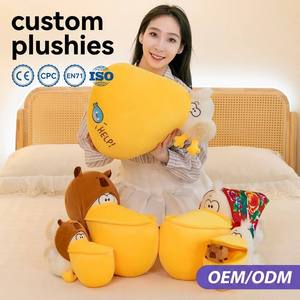 Venta al por mayor de juguetes de peluche divertidos de pelícano, muñecos de peluche de capibara con diseño de bolsa de plátano, estilo <span class=keywords><strong>meme</strong></span>, colección de regalos bonitos de fábrica con 15 años de experiencia - Product Image 1