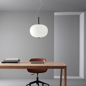 Nordic Modern Designer Minimalist Oval Ball Glass Chandelier Creative Showroom Pendant <b>Lights</b> for Study Room <b>Dining</b> Lighting - Product Image 5