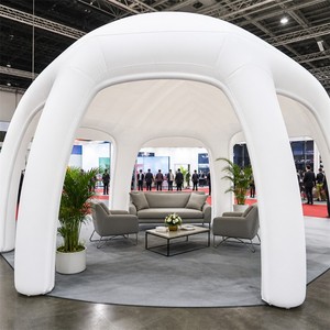 Customizable Outdoor Inflatable Logo <b>Tent</b> PVC Material Ultra-Durable Waterproof Built-In Fan 4 Corner <b>Canopy</b> for Trade Shows - Product Image 2