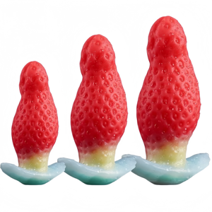 Plug Anale a Forma di Fragola per SM in Silicone Liquido Indossabile all'<span class=keywords><strong>Aperto</strong></span> Giocattolo Sessuale per Adulti Dispositivo Femminile - Product Image 1