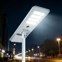 Lampadaire solaire LED super lumineux 120W, batterie au lithium de qualité industrielle, étanche IP65 pour route, parking, place publique / zone rurale