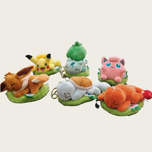 Vente en gros de pendentifs porte-clés en peluche Bulbasaur, Jigglypuff, Eevee, Charmander, 10 cm - Product Image 1