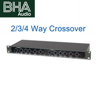 Prosesor Suara Rak Crossover Profesional BHA 2/3/4 Jalur, Sistem Audio Digital Tiga Jalur Crossover Rendah/Super