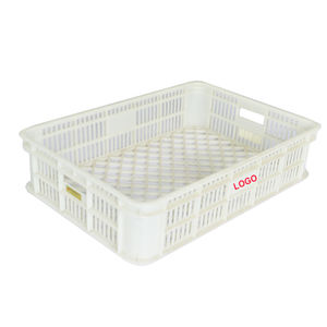 Haosen กล่องพลาสติก<span class=keywords><strong>สอง</strong></span>ช่องแบบผ่านรูสองช่องเป็นมิตรกับสิ่งแวดล้อมสไตล์ตาข่ายวางซ้อนกันได้ทนทานต่อการสึกหรอได้ดี - Product Image 4