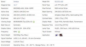 PANNEAU D'ÉCRAN LCD 12.1 "+ G121S1-L02 d'affichage TFT 100% testé - Product Image 3