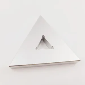 银色Al6061三角形立方体底座铝支架，用于元素立方体