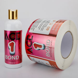 Etiquetas Adhesivas Personalizadas con Logotipo en Rollo de Papel Metálico, Impresas en Vinilo Impermeable, para Empaquetado de Productos de Belleza y Salones de Uñas - Product Image 2