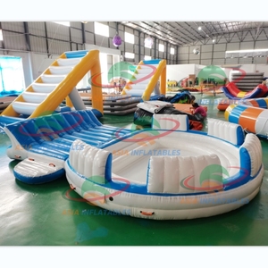 Île flottante gonflable de l'eau avec l'auvent pour la relaxation adulte sur la mer par des vacances - Product Image 4