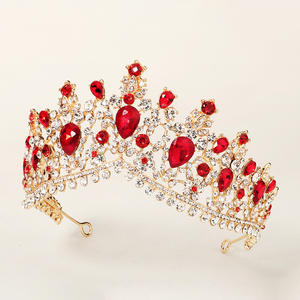 Bandeau de mariage baroque cristal couronnes de mariée et diadèmes bijoux de cheveux accessoires femmes <span class=keywords><strong>strass</strong></span> chapeaux reine diadèmes - Product Image 4