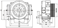 Machine de traction d'ascenseur à engrenages hélicoïdaux compacte et moderne avec moteur à aimant permanent pour ascenseurs de villas, hôtels, appartements et maisons