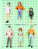 Modèle de rue à l'échelle HO/TT/N, figurines peintes, modèles architecturaux européens P150A-Plastique/ABS, échelle 1:150