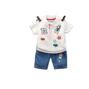 Nuevo Estilo, Ropa Infantil al por Mayor de Alta Calidad, Conjuntos de Ropa, Camisas Escolares Blancas y Pantalones Vaqueros - Product Image 1