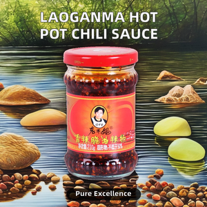 Sauce chili Laoganma en gros, huile de champignon fermenté au soja, nourriture instantanée saine de Chine, 500g, sans additifs, épicée, en bouteille - Product Image 2