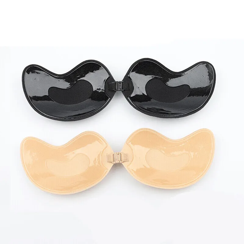 Factory Price Strapless Backless Self-adhesive Sticky Invisible Bra Sponge Push Up Bra For Wedding Dress