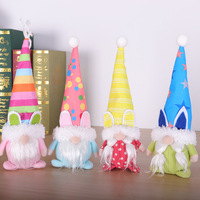 Dekorasi Paskah Terlaris Boneka Tanpa Wajah Kreatif Ornamen Kurcaci Berdiri Mainan Gnome Kelinci Warna-warni untuk Dekorasi Rumah Festival