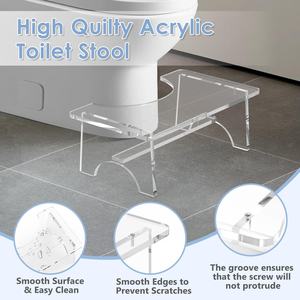 Taburete de Baño Transparente de 7 Pulgadas, Escalón para Inodoro, Portátil, Fácil de Instalar, Regalo Saludable para Mujeres y Hombres - Product Image 4