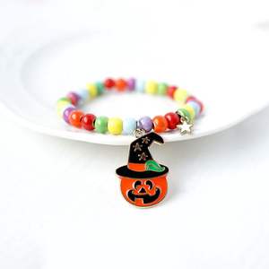 2025 nouveau fait à la main bijoux saisonniers perles en céramique Bracelet Halloween citrouille fantôme Bracelet à breloques pour cadeau - Product Image 6