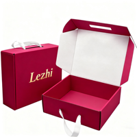 Benutzer definierte große Papp schachtel Hoodies Kleidung Hut Schuh verpackung Wellpappe Versand Senden Rosa Verpackungs schachteln für die Verpackung