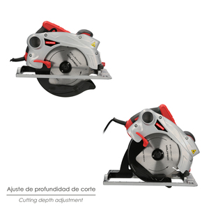 Sega circolare da 1500 Watt. Con laser, lama da 185 mm. Taglio a Mitra con Regolatore di Profondità - Product Image 6