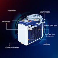 Machine de nettoyage laser à impulsions portable à haut rendement, 100W, 300W, 500W, 1000W, 2000W, pour l'élimination de la rouille