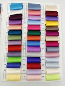 Precio de fábrica 100% tela satinada de poliéster 395 satén nupcial satén opaco 160 gsm 180gsm 200gsm vestido de novia tela estampada - Product Image 3